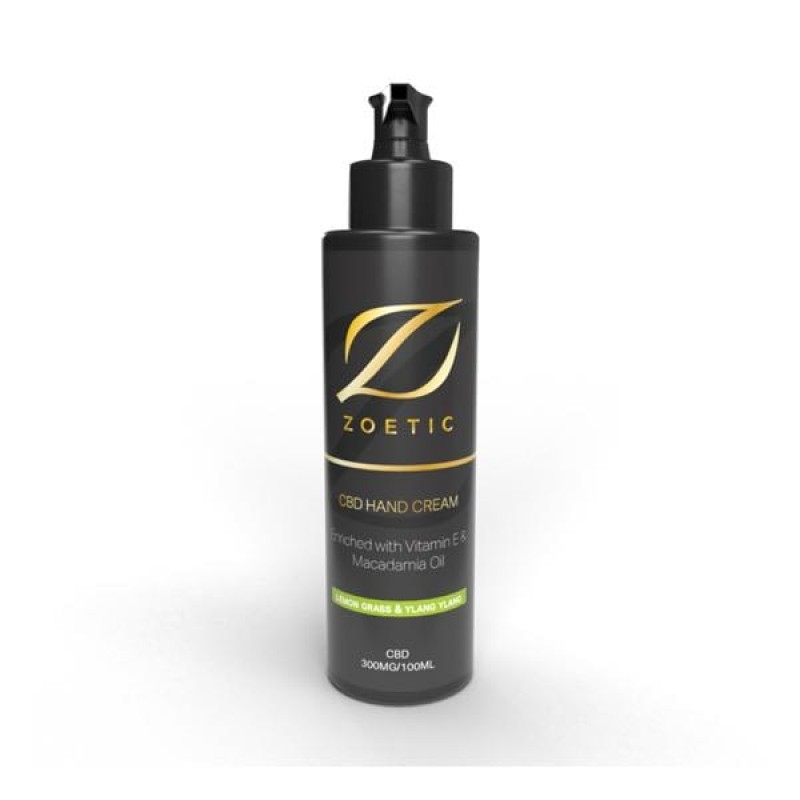 Zoetic 300mg CBD Hand Cream 100ml – Lemongra...