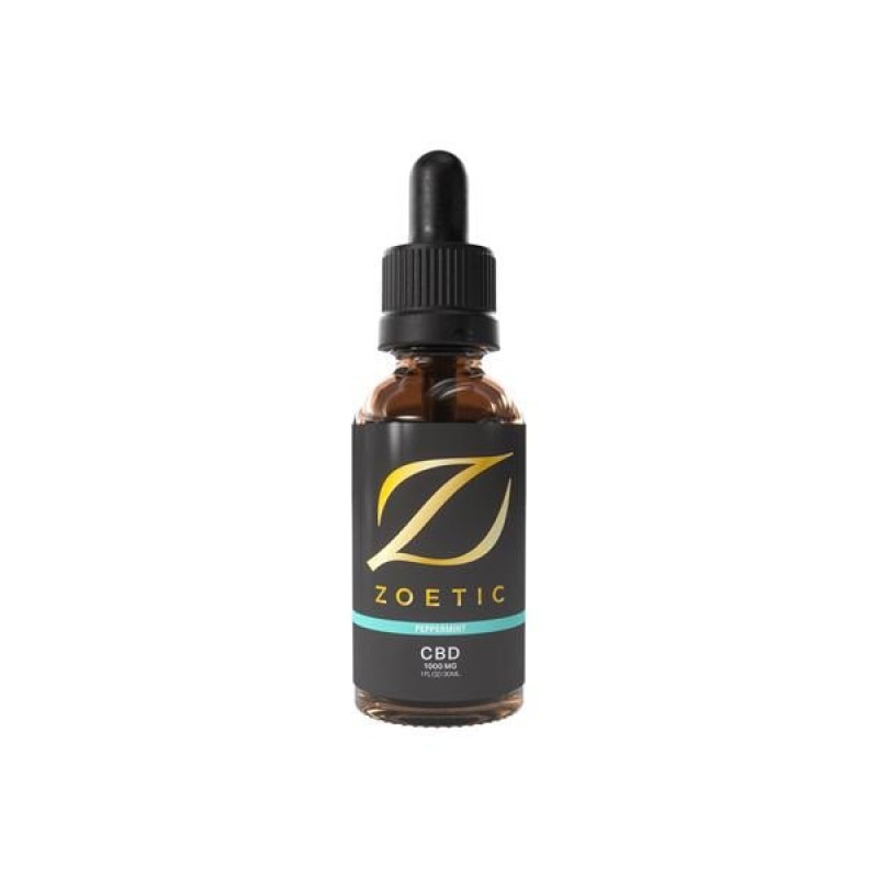 Zoetic 1000mg CBD Oil 30ml – Refreshing Pepp...