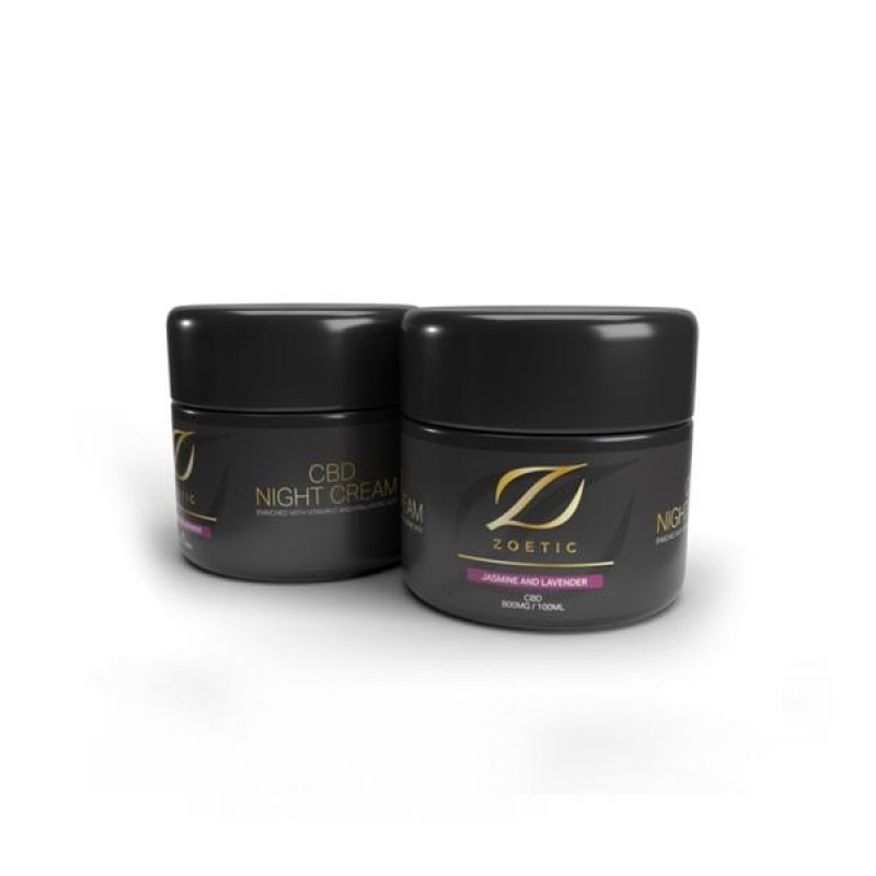 Zoetic 800mg CBD Night Cream 100ml – Jasmine...