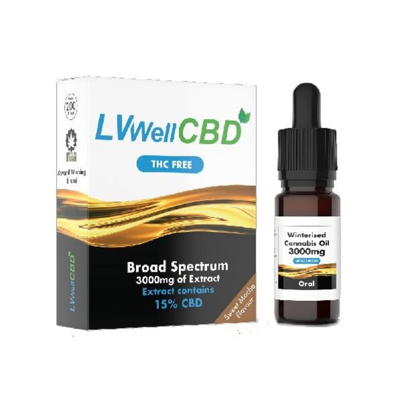 LVWell CBD 3000mg Winterised 10ml Hemp Seed Oil