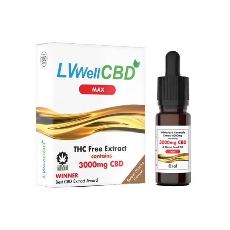 LVWell CBD Broad Spectrum 3000mg CBD 10ml Max Oil