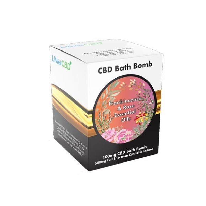 LVWell CBD 100mg CBD Bath Bomb – Frankincens...