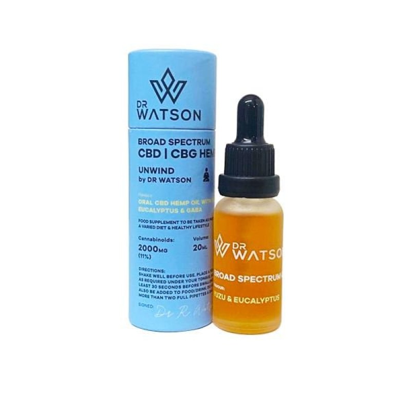 Dr Watson 2000mg CBD + CBG Broad Spectrum Oil 20ml...