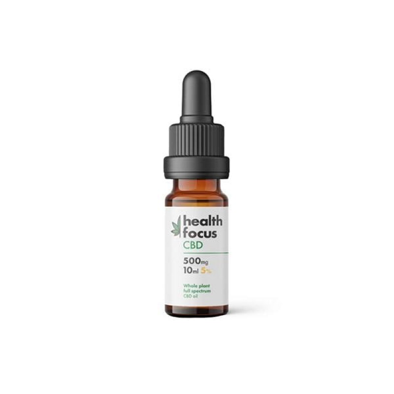 Health Focus CBD 500mg 5% Full Spectrum MCT Oil 10...