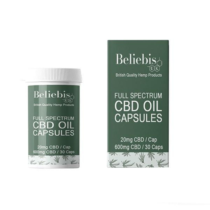 Beliebis 600mg CBD Oil Capsules – 30 Caps