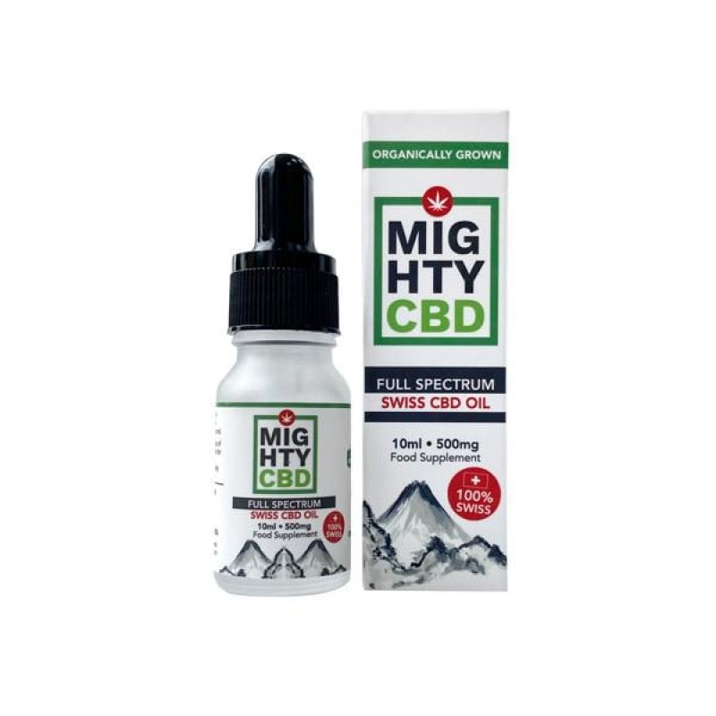 Mighty CBD 500mg Full Spectrum Swiss CBD Oil 10ml