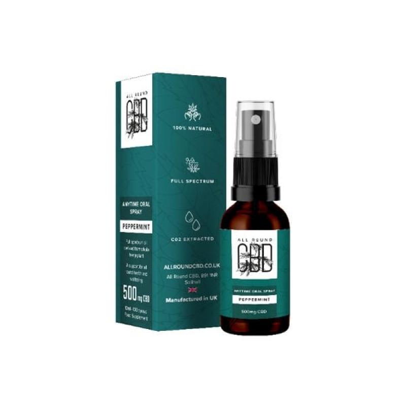 All Round CBD 500mg Anytime CBD Oral Spray 10ml