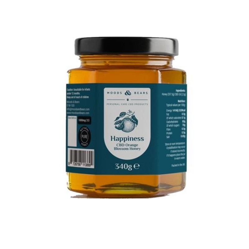 Moods and Bears 1000mg CBD Natural Pure Honey 340g