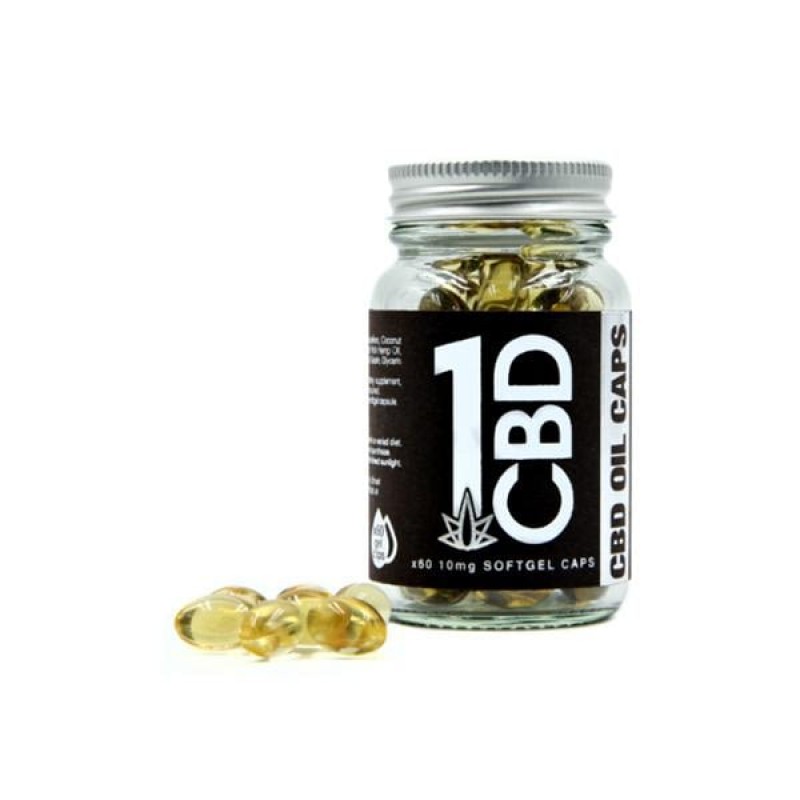 1CBD Soft Gel Capsules 10mg CBD 60 Capsules