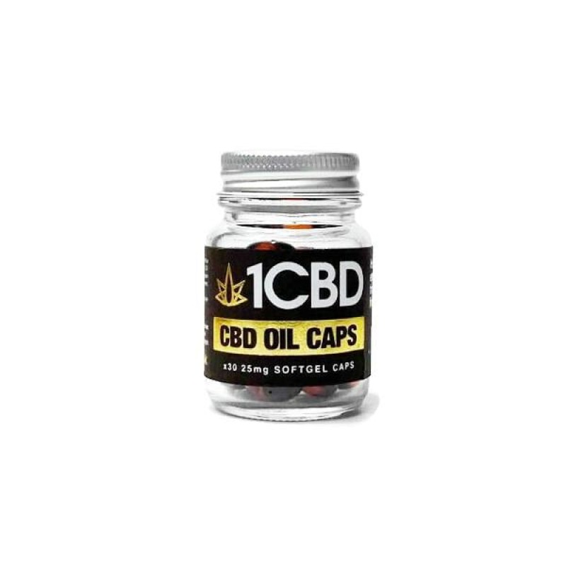 1CBD Soft Gel Capsules 25mg CBD 30 Capsules