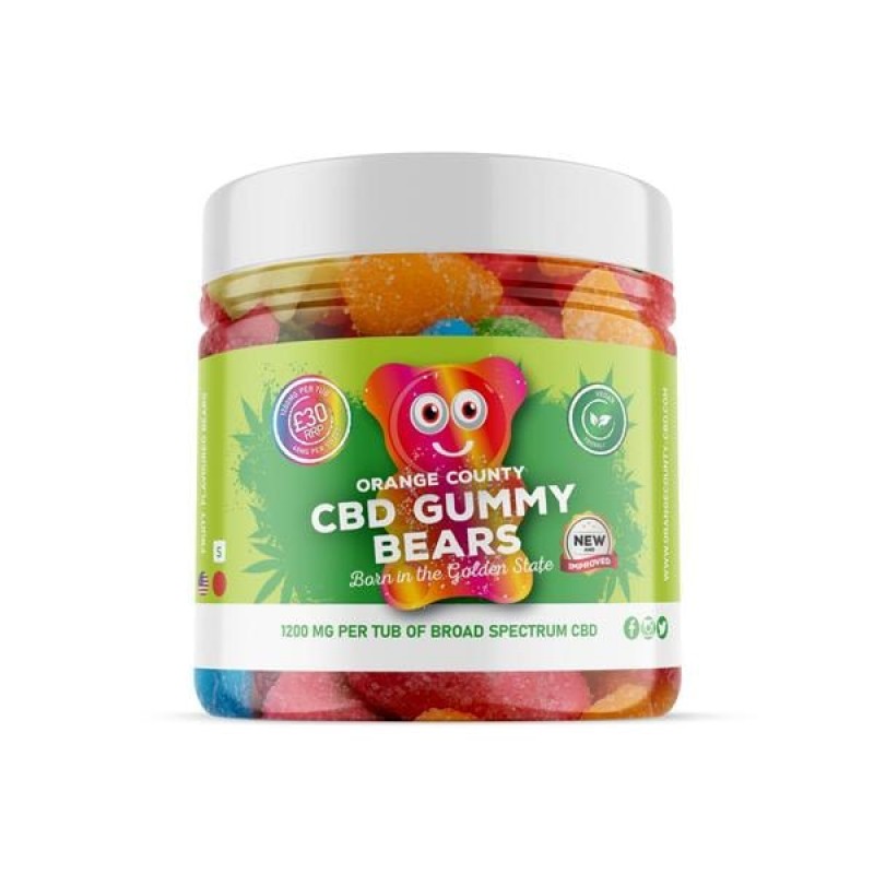 Orange County 1200mg CBD Gummy Bears – Small...