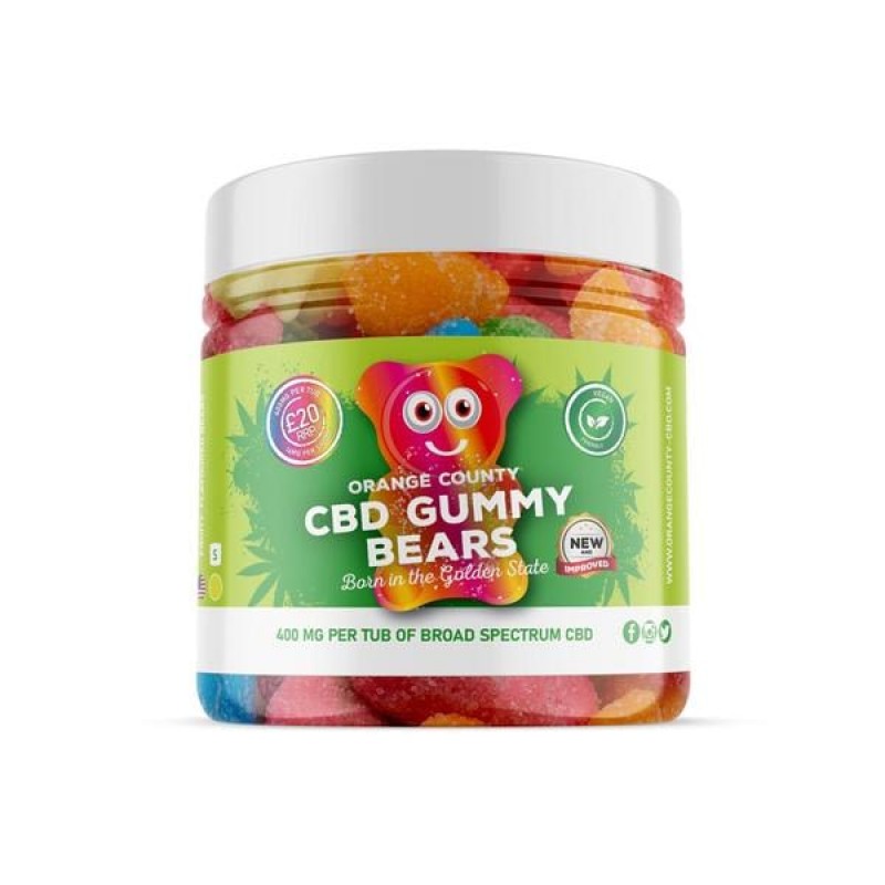 Orange County 400mg CBD Gummy Bears – Small ...