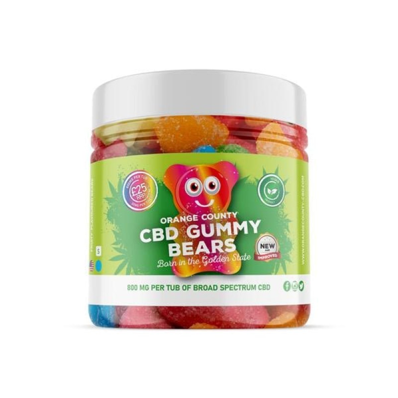 Orange County 800mg CBD Gummy Bears – Small ...