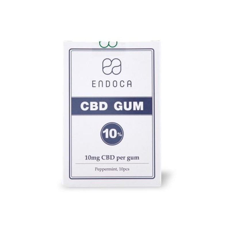 Endoca 100mg CBD Peppermint Chewing Gum – 10...