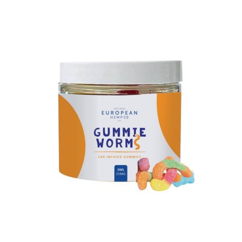 European Hemp Co 25mg CBD Gummy Worms – Smal...