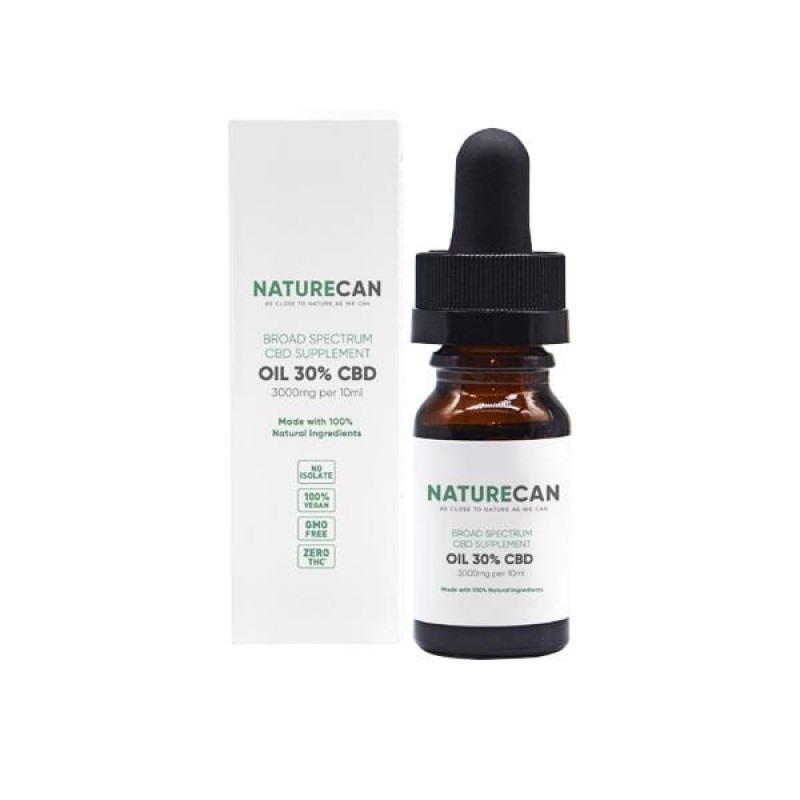 Naturecan 30% 3000mg CBD Broad Spectrum MCT Oil 10...