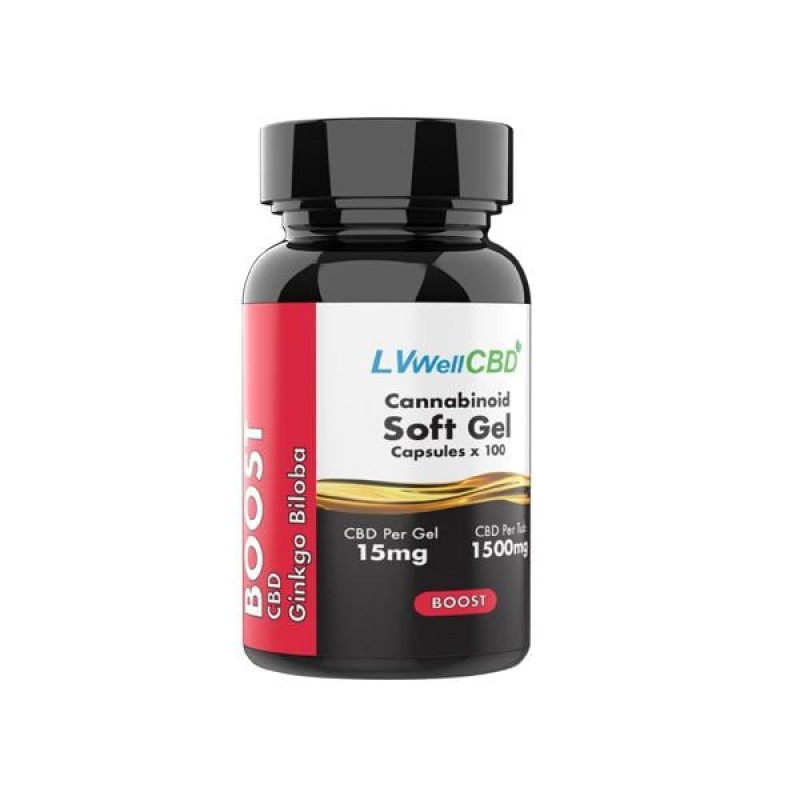 LVWell CBD 1500mg CBD Soft Gel Capsules Boost R...