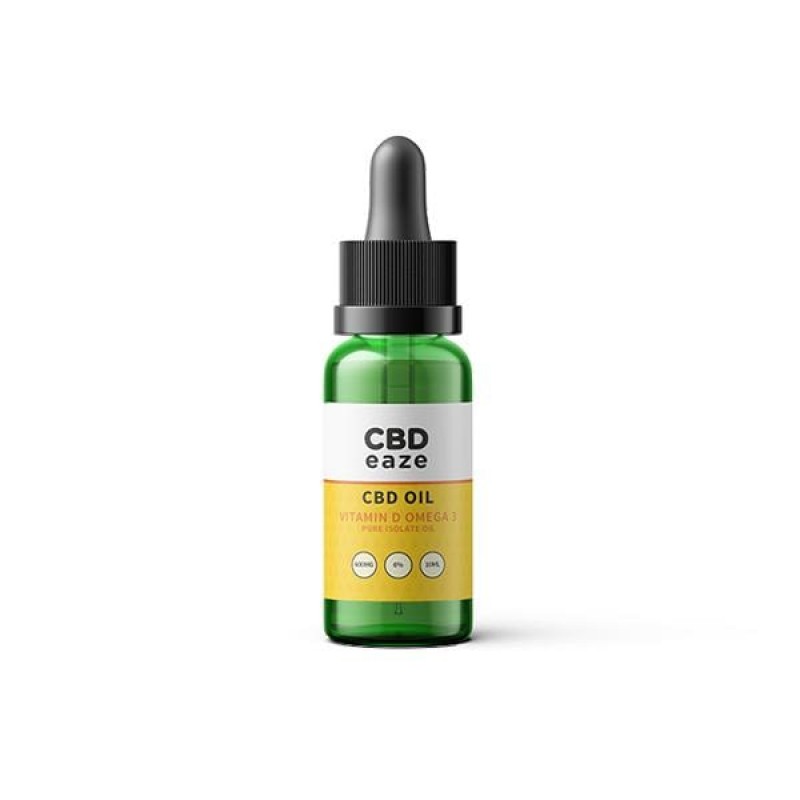 CBDeaze Vitmain D & Omega 3 Pure CBD Oil 600mg...