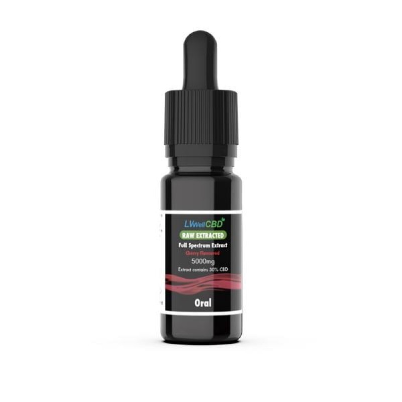 LVWell CBD 5000mg Raw Cherry Oral Drops – 10...