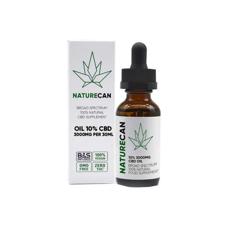 Naturecan 10% 3000mg CBD Broad Spectrum MCT Oil 30...