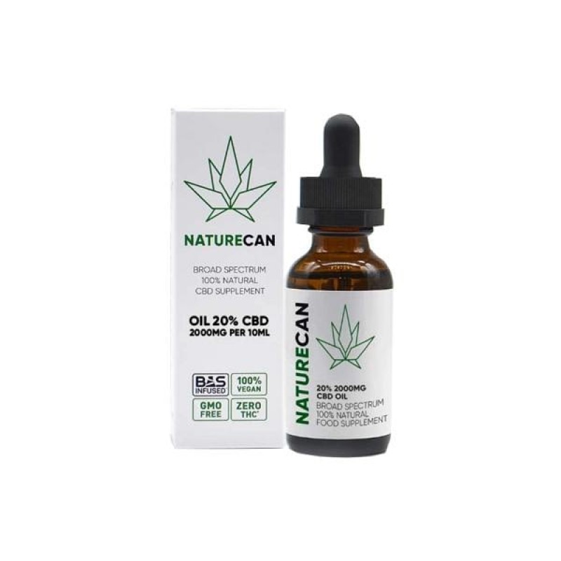 Naturecan 20% 2000mg CBD Broad Spectrum MCT Oil 10...