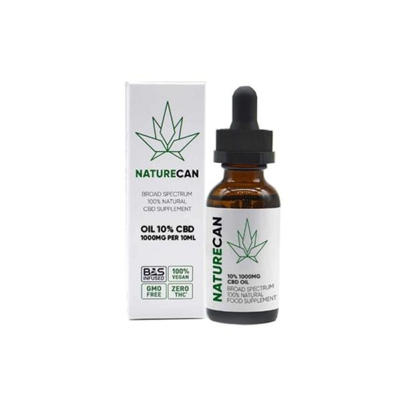 Naturecan 10% 1000mg CBD Broad Spectrum MCT Oil 10...