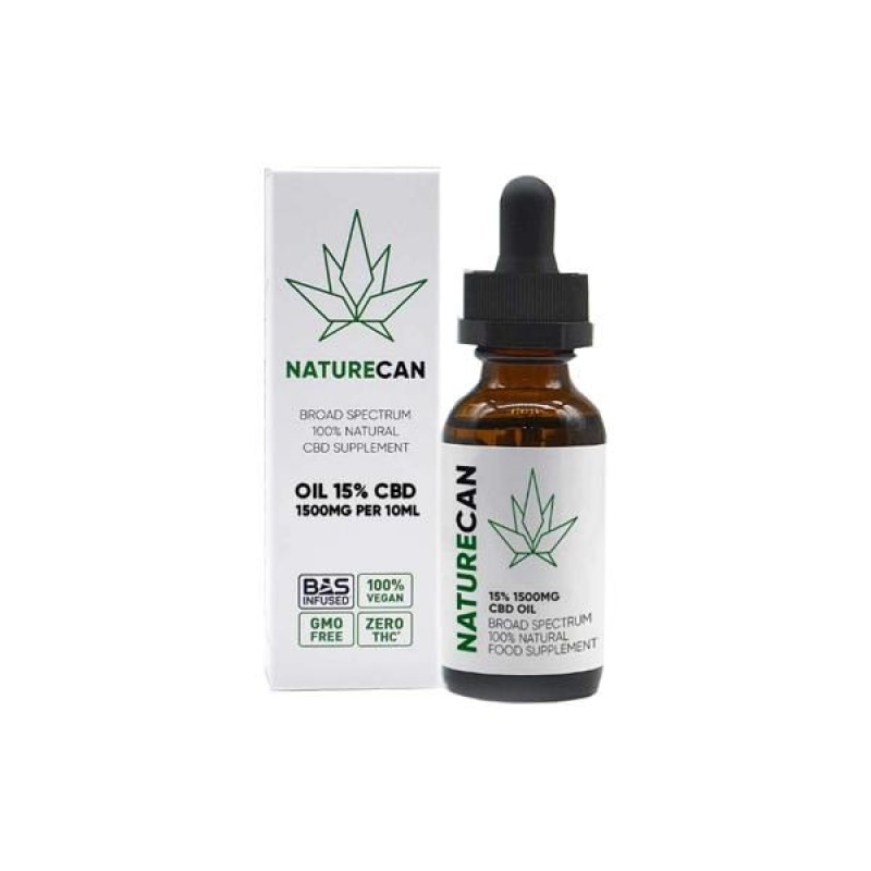 Naturecan 15% 1500mg CBD Broad Spectrum MCT Oil 10...