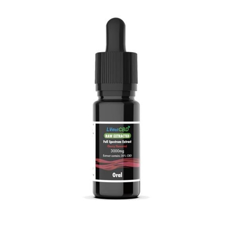 LVWell CBD 3000mg Raw Cherry Oral Drops – 10...