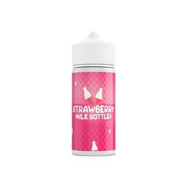 Strawberry Milk Bottles 100ml Shortfill 0mg (70VG-...