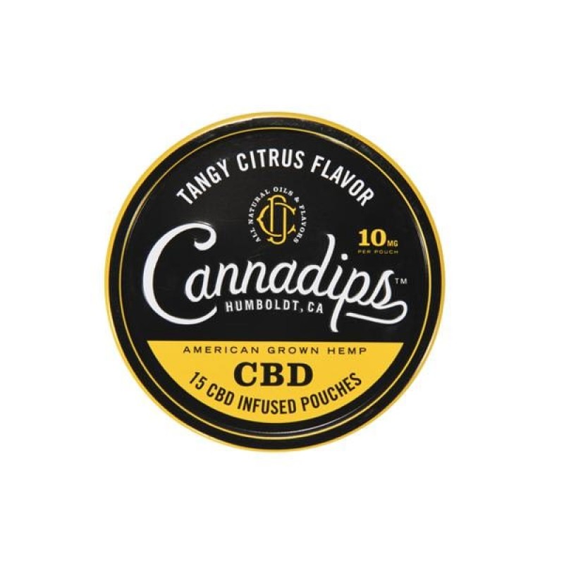 Cannadips 150mg CBD Snus Pouches – Tangy Cit...