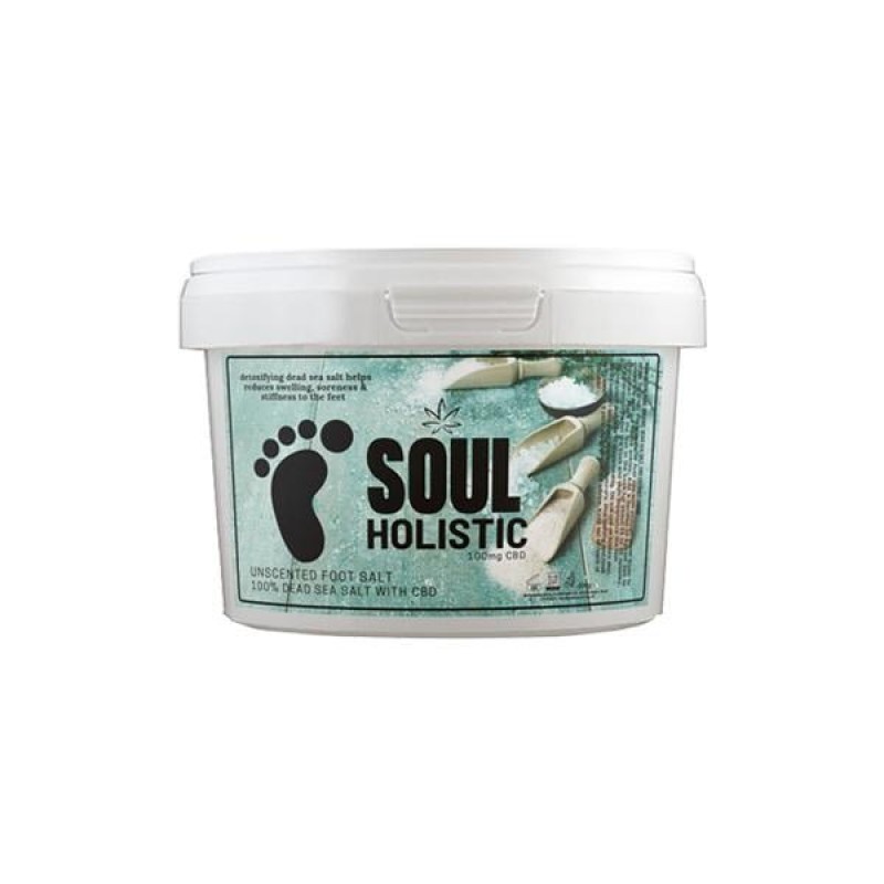 Soul Holistic 100mg CBD Dead Sea Salt Unscented Fo...