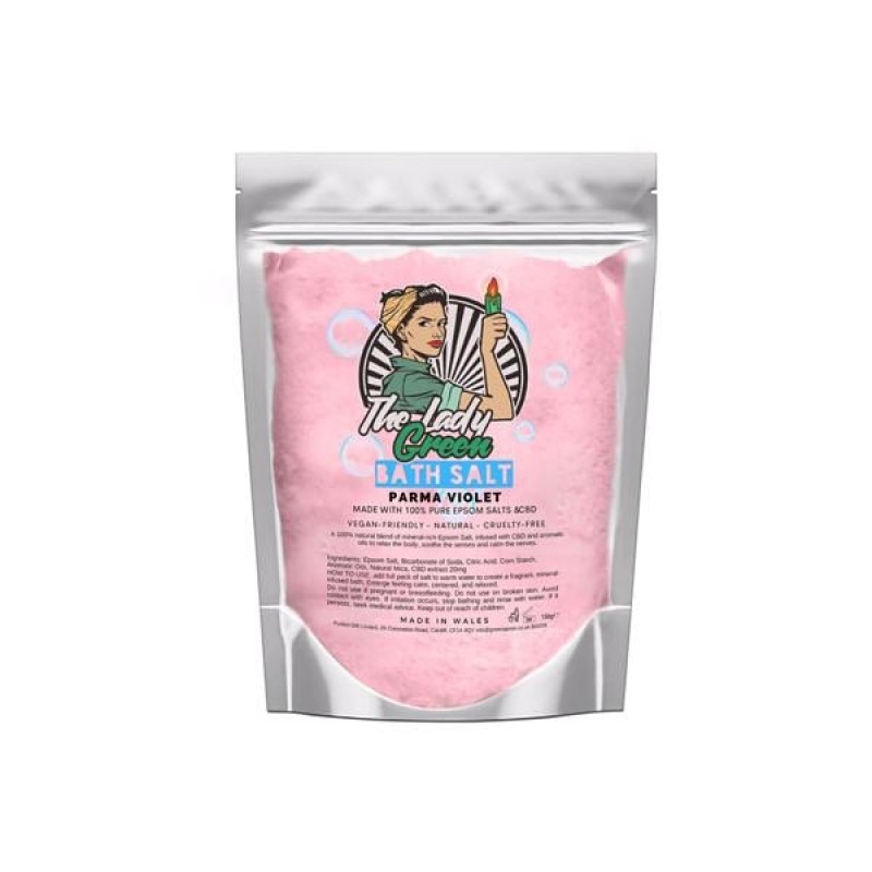 Lady Green 50mg CBD Parma Violet Bath Salts –...